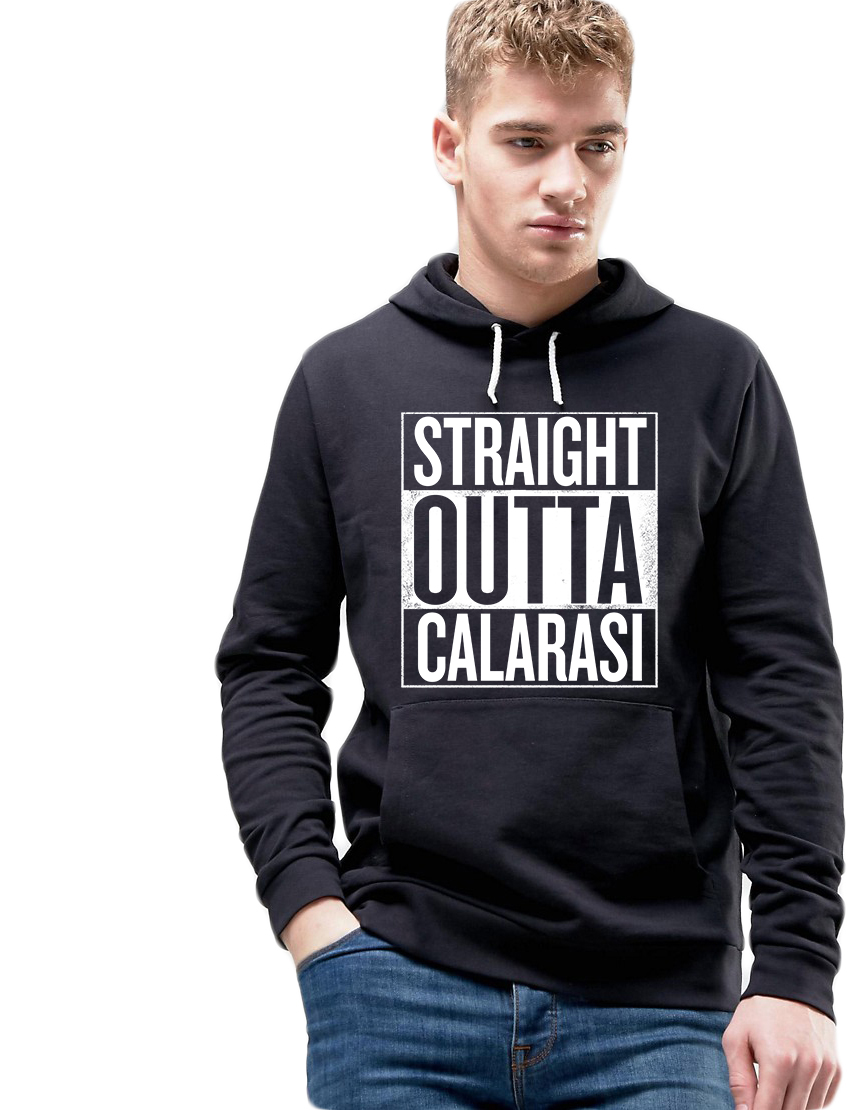 Hanorac Barbati Negru - Straight Outta Calarasi - CATEGORIE